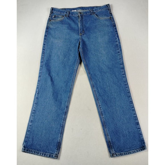 Carhartt Other - Carhartt Jeans Mens 40x32 Blue Traditional Fit Straight Denim Workwear‎ B180 DST